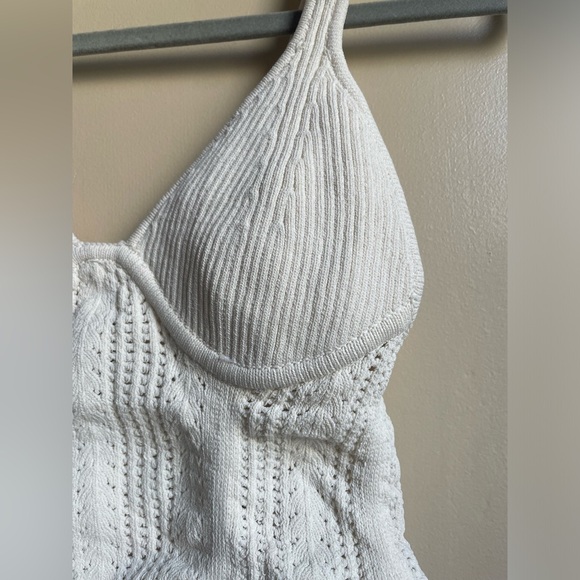 NWOT GARAGE bralette ribbed crop top super cute size L boho festival - Picture 2 of 7